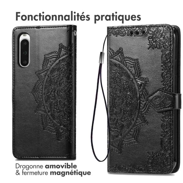 imoshion Etui de télephone Mandala Sony Xperia 10 V - Noir