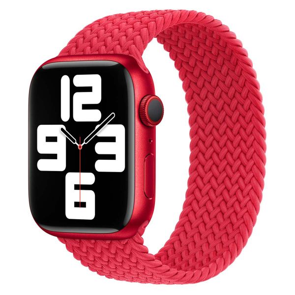 Apple 4 Pack Bracelet Solo tressé Apple Watch| 44/45/46/49 mm - Taille 9 - (PRODUCT)RED / Beige / Slate Blue / Maize