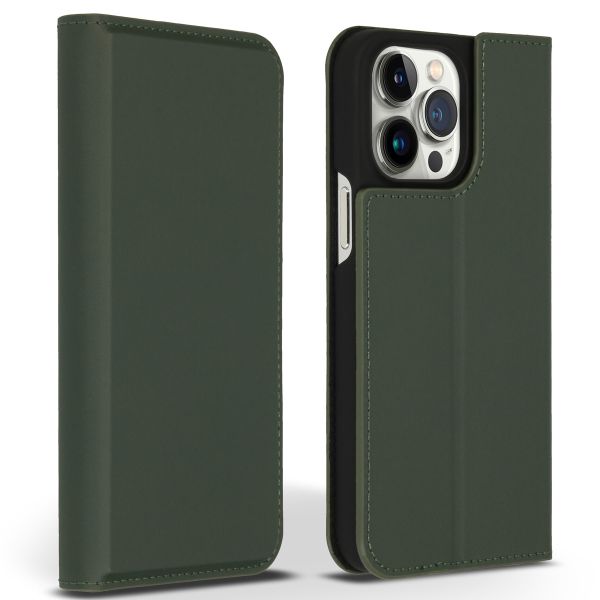 Accezz Étui de téléphone Slim Folio en cuir de qualité supérieure iPhone 14 Pro Max - Vert