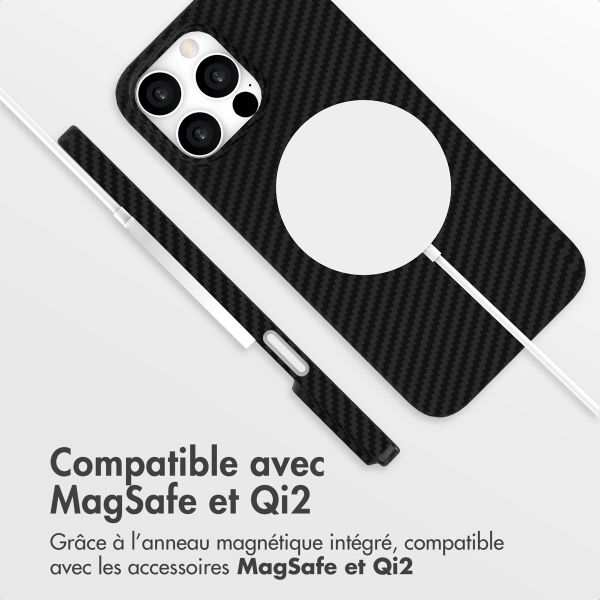 Accezz Coque Kevlar MagSafe Apple iPhone 15 Pro Max - Noir