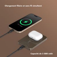 Selencia Powerbank Vivid 5 000 mAh - MagSafe et Qi2 - Desert Gold / Leopard