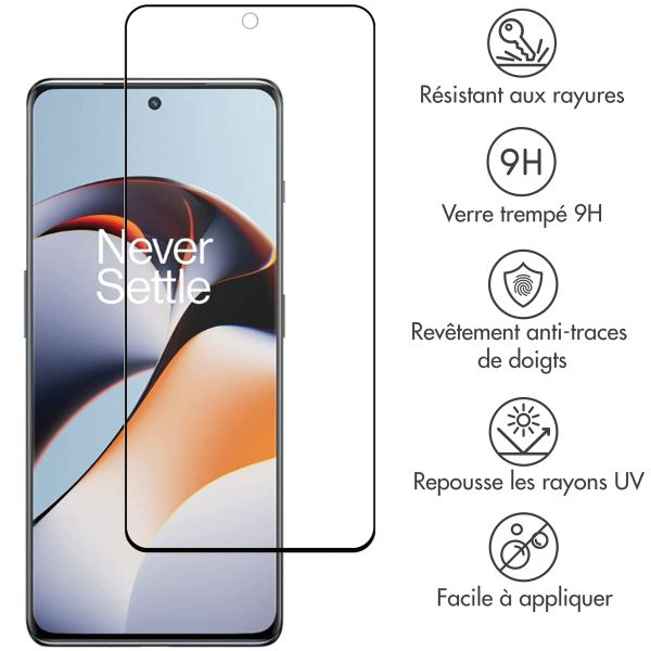 Accezz Protection d'écran en verre trempé Full Cover OnePlus 12R
