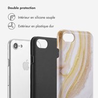 Selencia Coque arrière Vivid Apple iPhone SE (2022 / 2020) / 8 / 7 / 6(s) - Chic Marble Gold