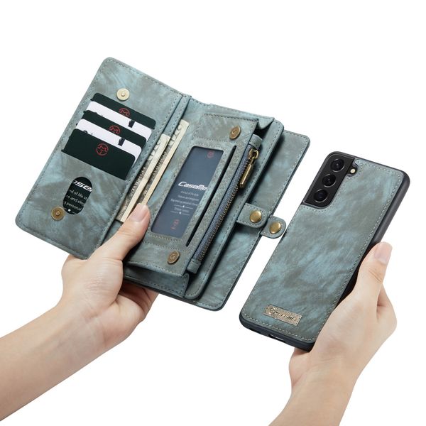 CaseMe Etui de téléphone de luxe en cuir 2 en 1 Samsung Galaxy S21