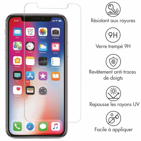 Accezz Protection d'écran en verre trempé 2-pack Apple iPhone 11 Pro / Xs / X