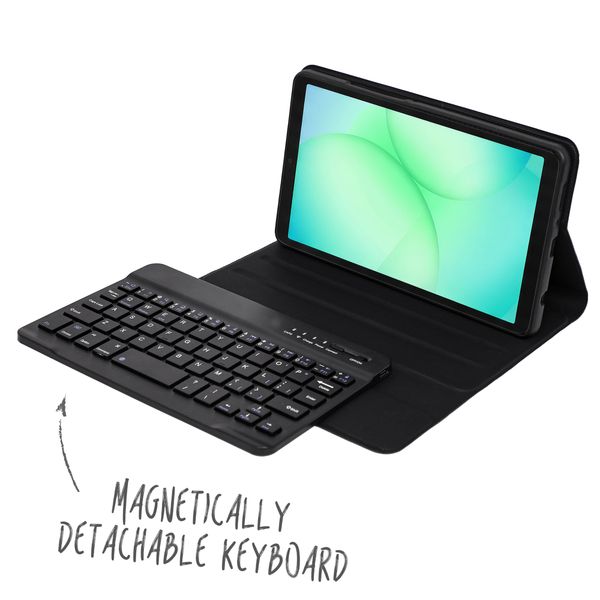 Accezz Étui de tablette Bluetooth Clavier Samsung Galaxy Tab A11 - QWERTY - Noir