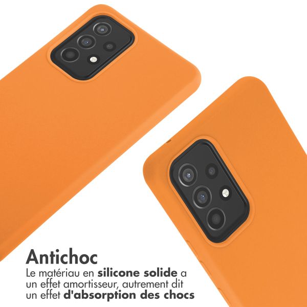 imoshion Coque en silicone avec cordon Samsung Galaxy A53 - Orange