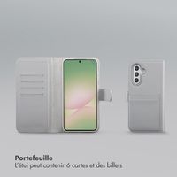 Selencia Étui portefeuille amovible Olyn avec MagSafe Samsung Galaxy A56 - Gris