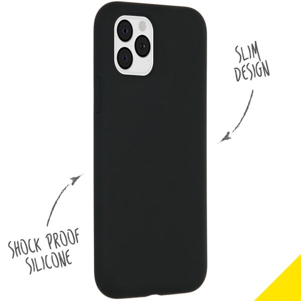 Accezz Coque Liquid Silicone Apple iPhone 11 Pro - Noir