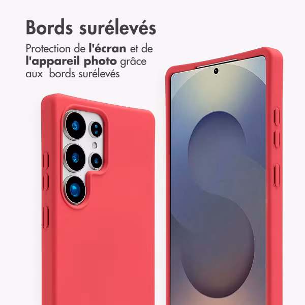 imoshion Coque arrière Color avec cordon amovible et MagSafe Samsung Galaxy S25 Ultra - Red Raspberry