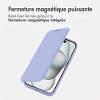 imoshion Bookcase transparente avec MagSafe Apple iPhone 15 - Lilas