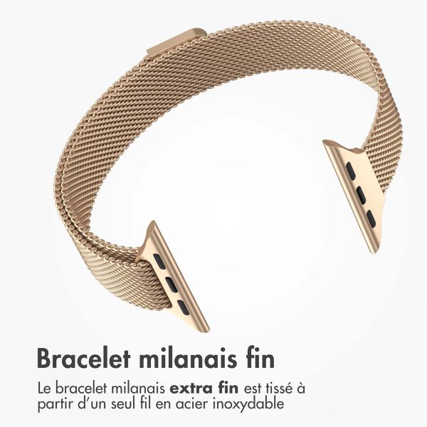 imoshion Bracelet milanais fin Apple Watch Series 1 à 9 / SE (38/40/41 mm) | Series 10 (42 mm) - Or