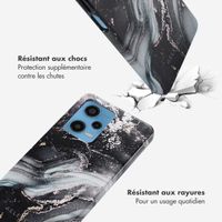Selencia Coque arrière Vivid Xiaomi Redmi Note 12 Pro (5G) - Chic Marble Black