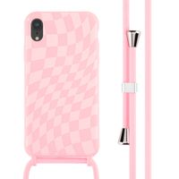 imoshion Coque design en silicone avec cordon iPhone Xr - Retro Pink