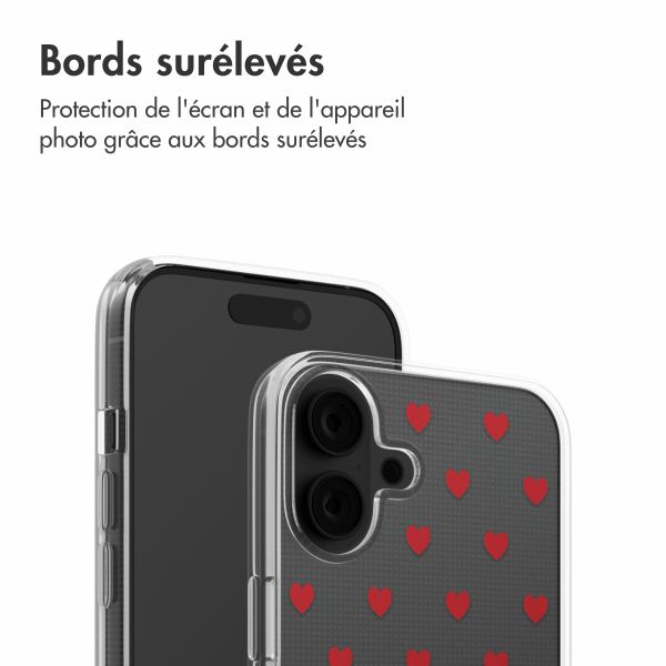 imoshion Coque Design Apple iPhone 16 - Red Hearts