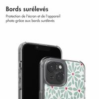 imoshion Coque Design Apple iPhone 15 - Bloom Love Sage Green