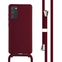 imoshion Coque en silicone avec cordon Samsung Galaxy S20 FE - Rouge foncé