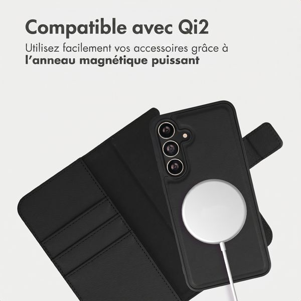 imoshion Étui portefeuille luxe 2-en-1 amovible Samsung Galaxy S24 FE - Noir