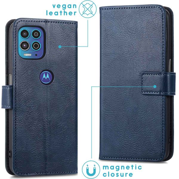 imoshion Étui de téléphone portefeuille Luxe Motorola Moto G100 -Bleu