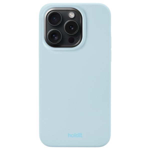 Holdit Coque Silicone iPhone 15 Pro - Mineral Blue