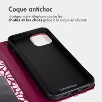 imoshion Étui de télephone portefeuille Design Apple iPhone 14 - Bloom Love Blush