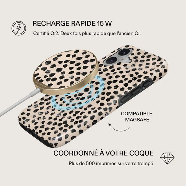 Burga Chargeur magnétique sans fil - MagSafe et Qi2 - Almond Latte / Gold