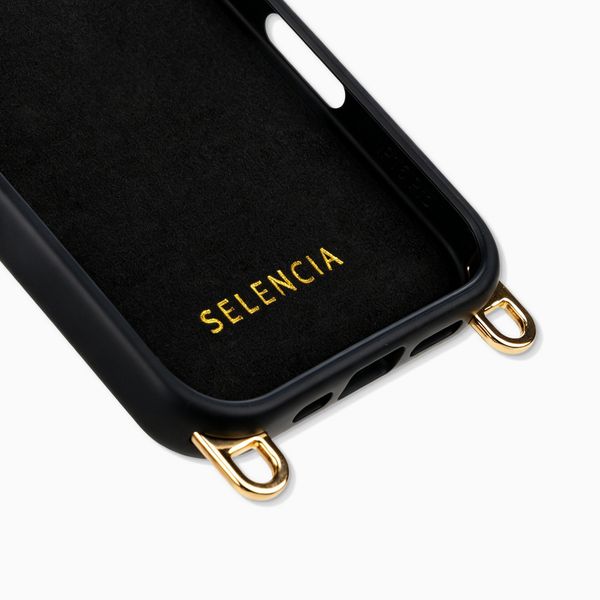 Selencia Coque arrière Rivièra avec MagSafe avec crochets amovibles Apple iPhone 16 Pro - Velvet Black