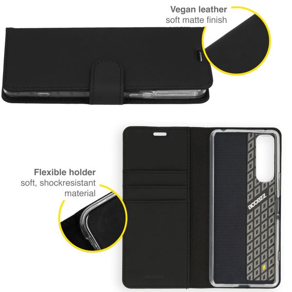 Accezz Étui de télephone Wallet Sony Xperia 5 IV - Noir