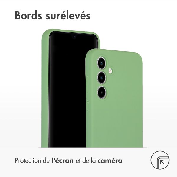 Accezz Coque Liquid Silicone Samsung Galaxy A35 - Vert