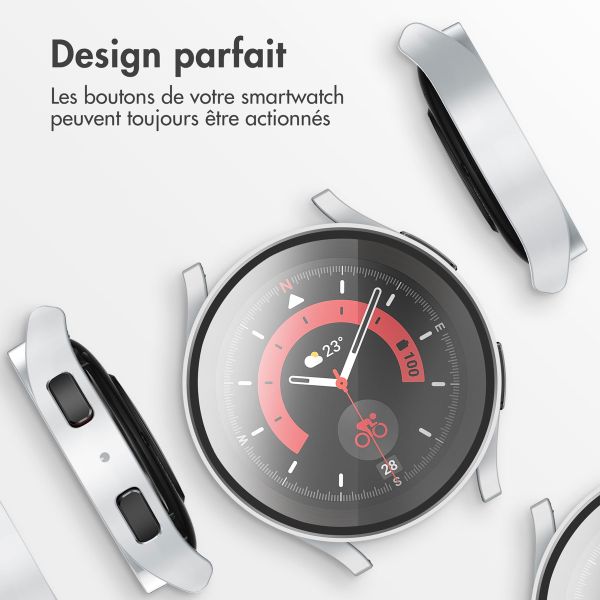 imoshion Coque rigide à couverture complète Samsung Galaxy Watch 6 - 40 mm - Argent