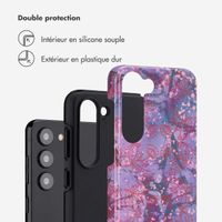 Selencia Coque arrière Vivid Samsung Galaxy S23 - Fresh Paint Flower Orange