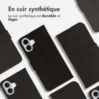 Accezz Étui de téléphone portefeuille Wallet iPhone 16 Plus - Noir