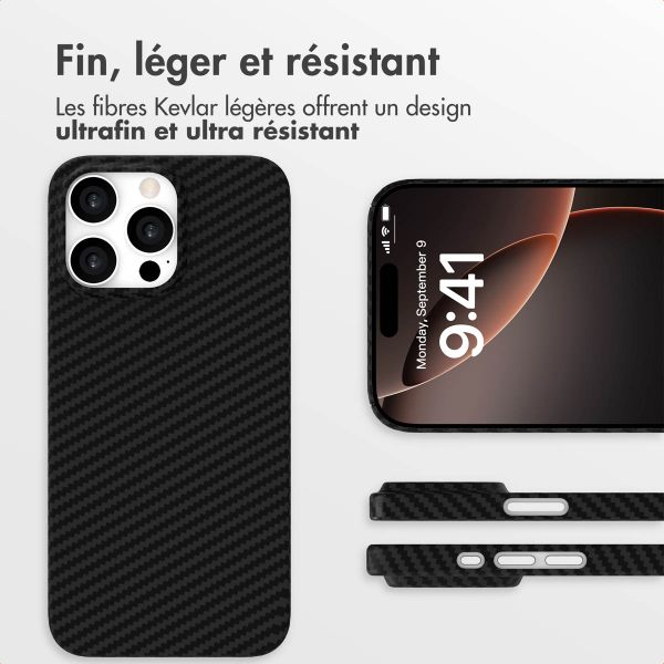 Accezz Coque Kevlar MagSafe Apple iPhone 16 Pro Max - Noir