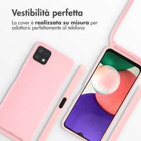 imoshion Coque en silicone avec cordon Samsung Galaxy A22 (5G) - Rose