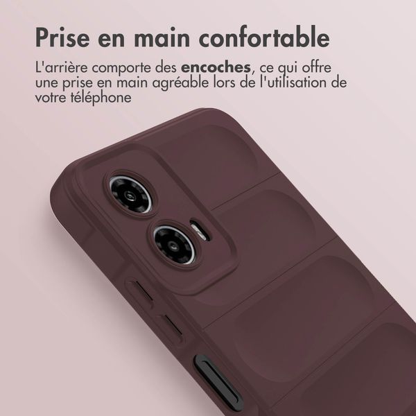 imoshion Coque arrière EasyGrip Motorola Moto G34 - Aubergine