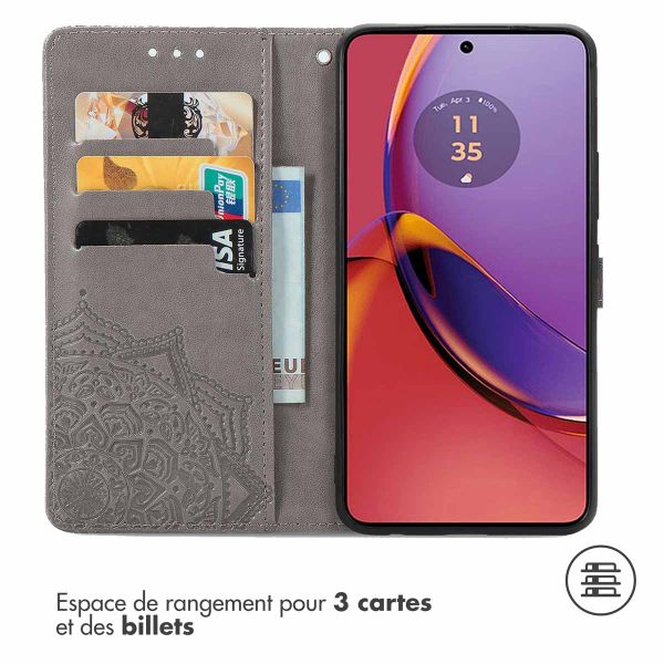 imoshion Etui de télephone Mandala Motorola Moto G84 - Gris