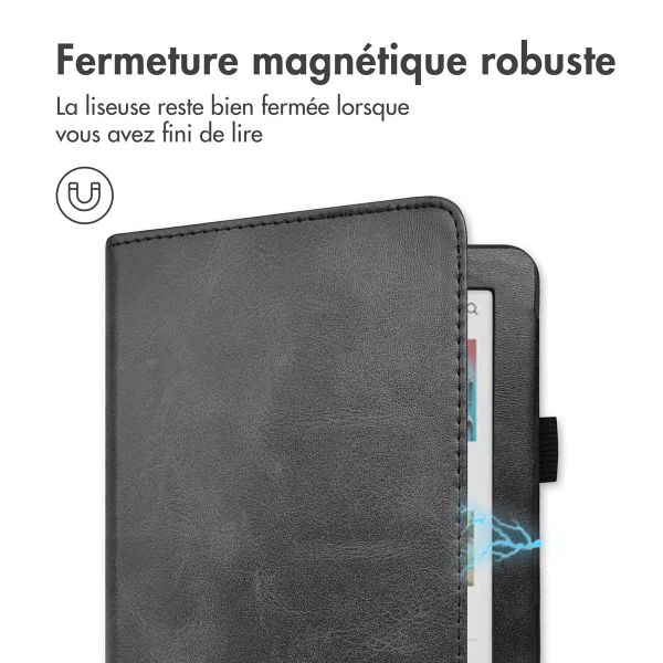 imoshion Étui de liseuse portefeuille avec strap et support Kobo Clara Colour / BW - Noir