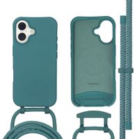 imoshion Coque arrière Color avec cordon amovible et MagSafe Apple iPhone 17 - Vert foncé