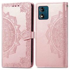 imoshion Etui de téléphone portefeuille Mandala Motorola Moto E13 - Rose Dorée