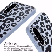 imoshion Coque design en silicone avec cordon Samsung Galaxy A36 / A56 - Animal Lila