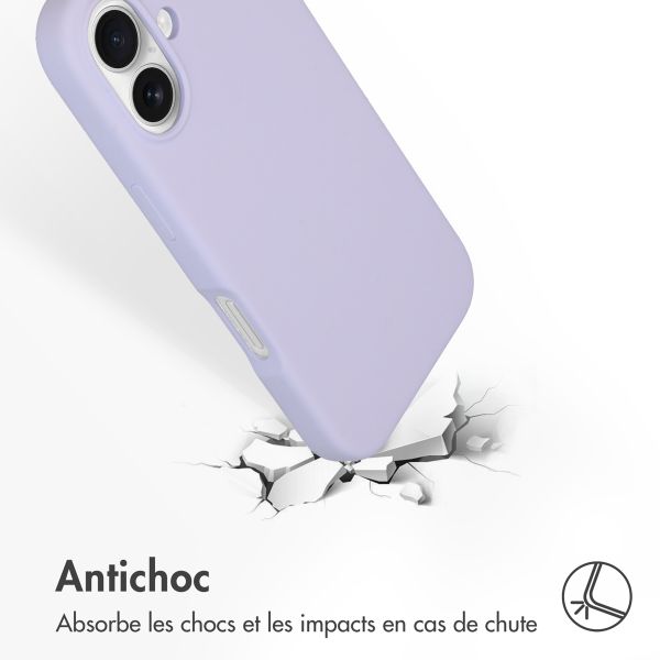 Accezz Coque Liquid Silicone avec MagSafe Apple iPhone 16 - Violet
