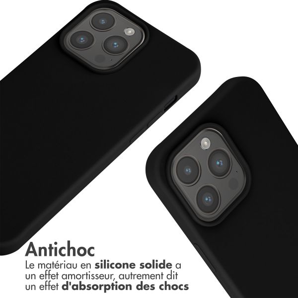 imoshion Coque en silicone avec cordon Apple iPhone 15 Pro Max - Noir