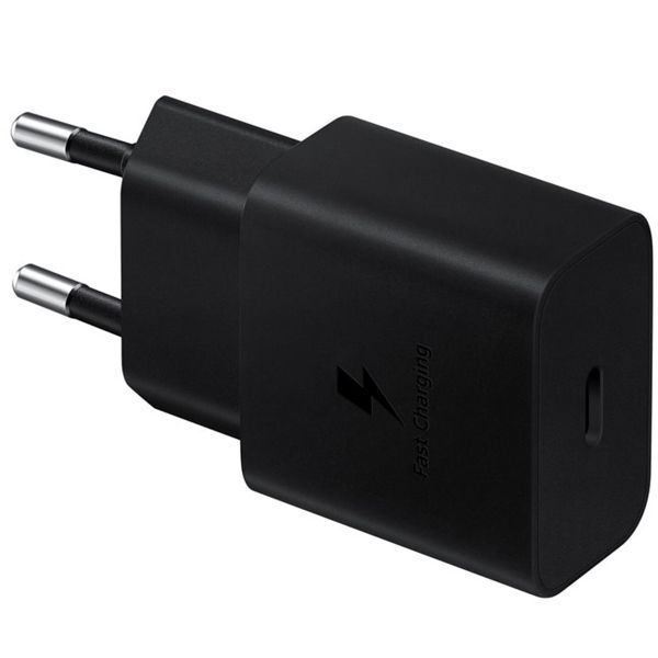 Samsung ﻿Adaptateur secteur original - Chargeur - Connexion USB-C - Charge rapide - 15W - Noir