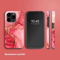 Selencia Coque arrière Vivid Tough avec MagSafe iPhone 15 Pro Max - Rosy Marble