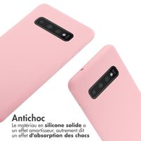 imoshion Coque en silicone avec cordon Samsung Galaxy S10 - Rose