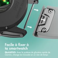 imoshion Bracelet QuickFit® en silicone  - Connexion Garmin 26 mm - Gris