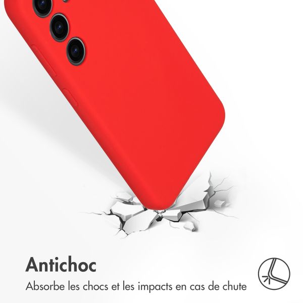 Accezz Coque Liquid Silicone Samsung Galaxy S24 - Rouge