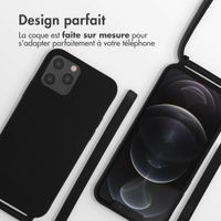 imoshion ﻿Coque en silicone avec cordon iPhone 12 (Pro) - Noir