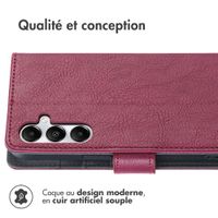 imoshion Étui de téléphone portefeuille Luxe Samsung Galaxy A35 - Bordeaux