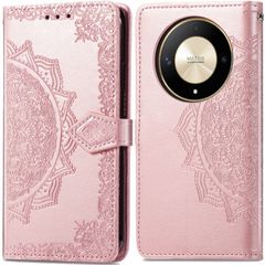 imoshion Etui de téléphone portefeuille Mandala Honor Magic 6 Lite - Rose Dorée